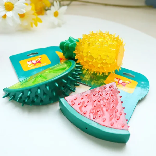 Freezable Cooling Chew Toy - Summer Fruit Design for Dogs & Cats