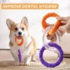 TPR Dog Toy - 3-Ring Chew for Teeth Cleaning & Interactive Play