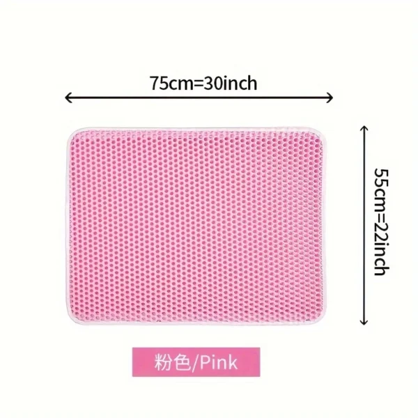 S0c1767a6f36b419ebb22a56b5b824082B.webp Honeycomb Cat Litter Mat - Double Layer Waterproof & Easy Clean Design