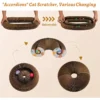 Corrugated Cat Scratching Board with Catnip - Multi-Functional Claw Grinding Plate