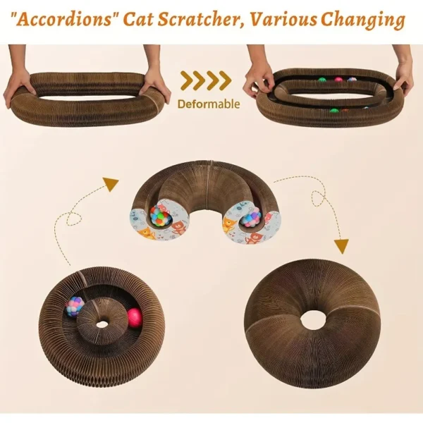 Corrugated Cat Scratching Board with Catnip - Multi-Functional Claw Grinding Plate