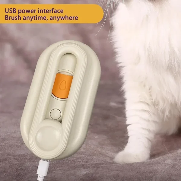 S0d76fb8f8b3e47b4840a2c83bfb72a1fO.webp USB Rechargeable Pet Grooming Brush - 3-in-1 Steam, Massage & Hair Removal
