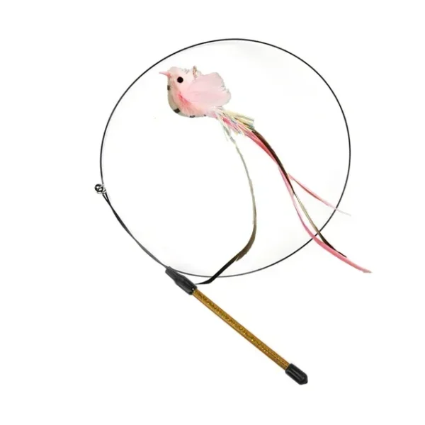S0f94f99b9bb74573a2bd13b11c00a6f9b.webp Interactive Cat Feather Toy - Suction Cup Mounted with Replaceable Feathers
