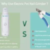 USB Rechargeable Dog Nail Grinder - Quiet Electric Claw Trimmer with 2 Speeds