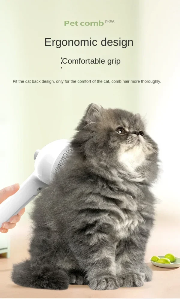 S1a39e954177f44089eed40adabbd83aeQ.webp Electric Steamer Brush - 3-in-1 Dog Grooming with Hydration Spray