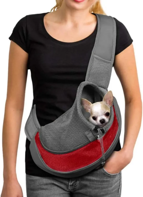 Foldable Pet Carrier Bag - Breathable Shoulder Bag for Small Dogs & Cats