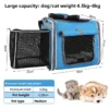 Dog or Cat Bike Basket Expandable Soft Sided Pet Carrier Backpack with 4 Open Doors Foldable Dog Bike Carrier