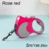 5m Automatic Retractable Dog Leash LED Luminous rechargeable For Medium Large Dogs Cats Retractable Durable Pet Supplies Leash