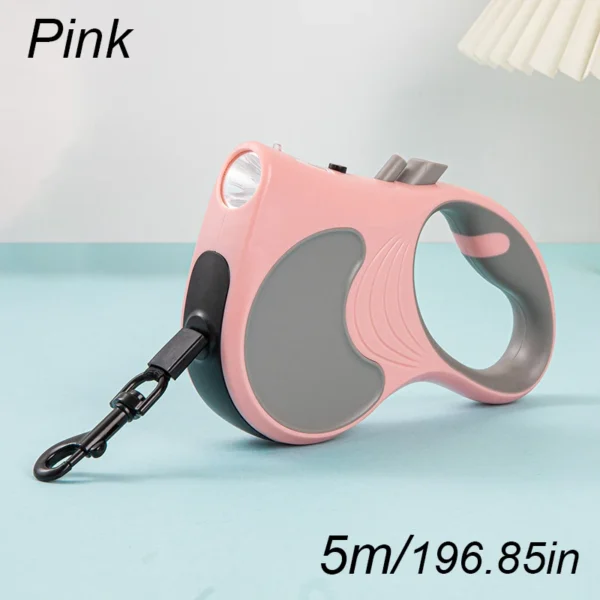 5m Automatic Retractable Dog Leash LED Luminous rechargeable For Medium Large Dogs Cats Retractable Durable Pet Supplies Leash