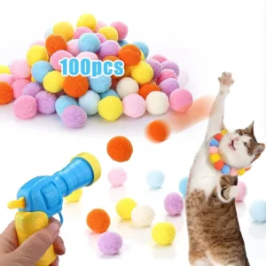 S291a58f539da49ff850f8c35186f7651y.webp Cat Ball Launcher Toy - Plush Balls with Shooting Gun