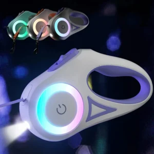 LED Retractable Dog Leash - Illuminated Roulette Leash with 3M/5M Options