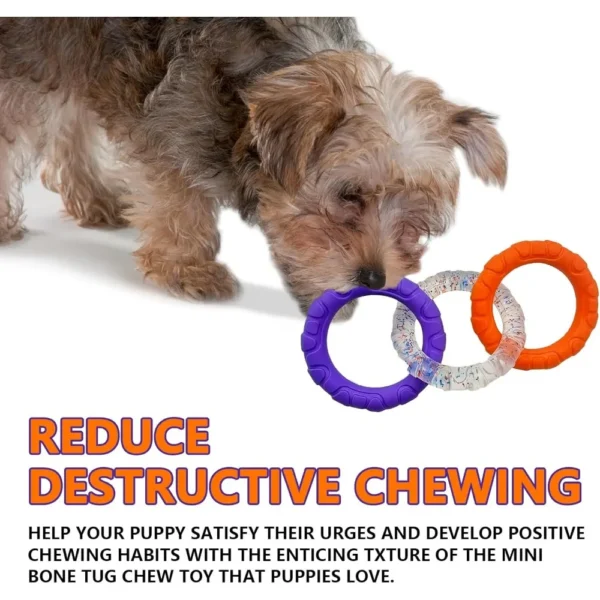 TPR Dog Toy - 3-Ring Chew for Teeth Cleaning & Interactive Play