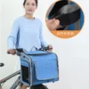 Dog or Cat Bike Basket Expandable Soft Sided Pet Carrier Backpack with 4 Open Doors Foldable Dog Bike Carrier