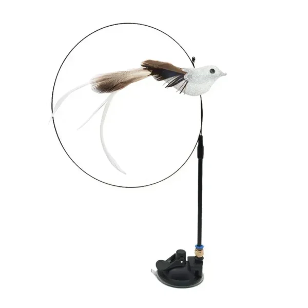 S33a9f83760f147959ba25c59bf126de0S.webp Interactive Cat Feather Toy - Suction Cup Mounted with Replaceable Feathers