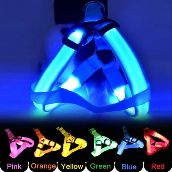 S35d8ecd1ad7040ab9c12e1fd2adf5b37h.webp LED Glow Dog Harness - Reflective No-Pull Harness with 3 Light Modes