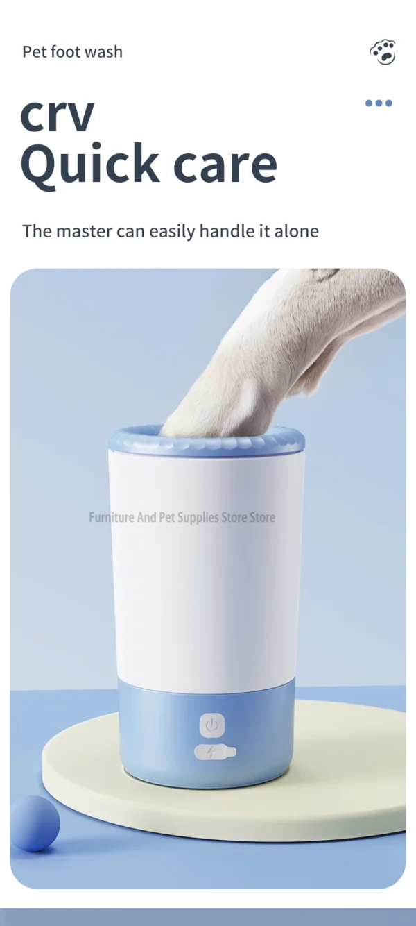 S36f122b46397432da8a4ffe4a24bf47dl.webp Electric Paw Cleaner - USB Rechargeable Automatic Paw Washer