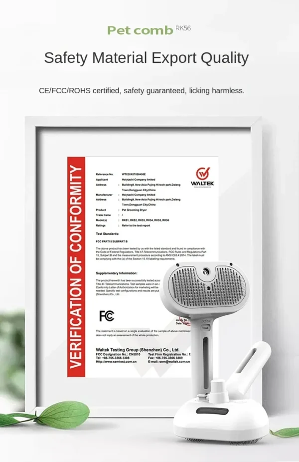 S39feb83fceb041a084504b168540e772L.webp Electric Steamer Brush - 3-in-1 Dog Grooming with Hydration Spray