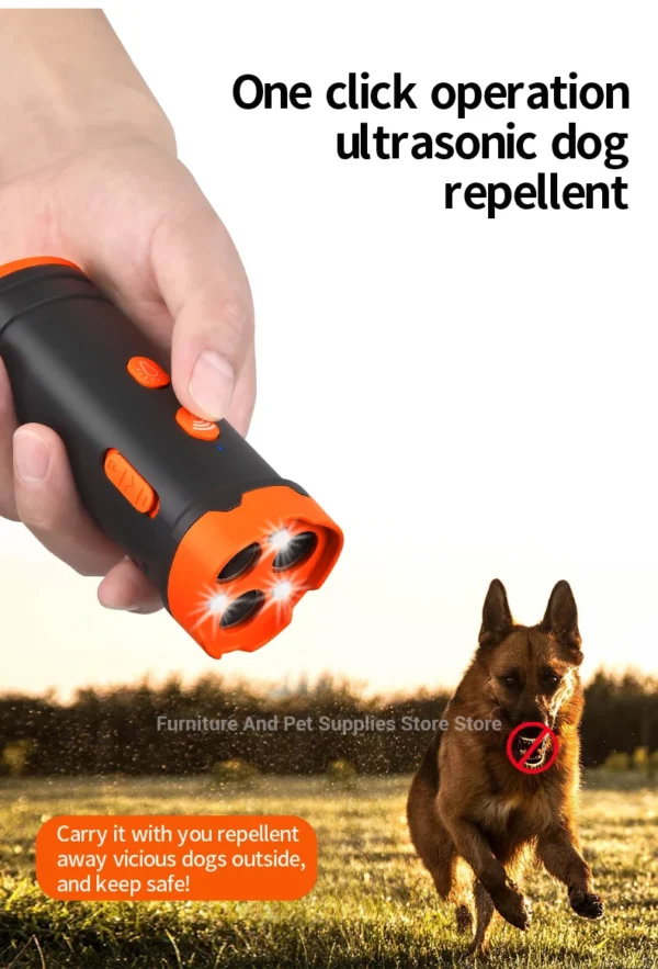S3a0024f8a5774867ba1e80327c3fe506S.webp Ultrasonic Dog Training Device - Anti-Bark Deterrent with LED Flashlight