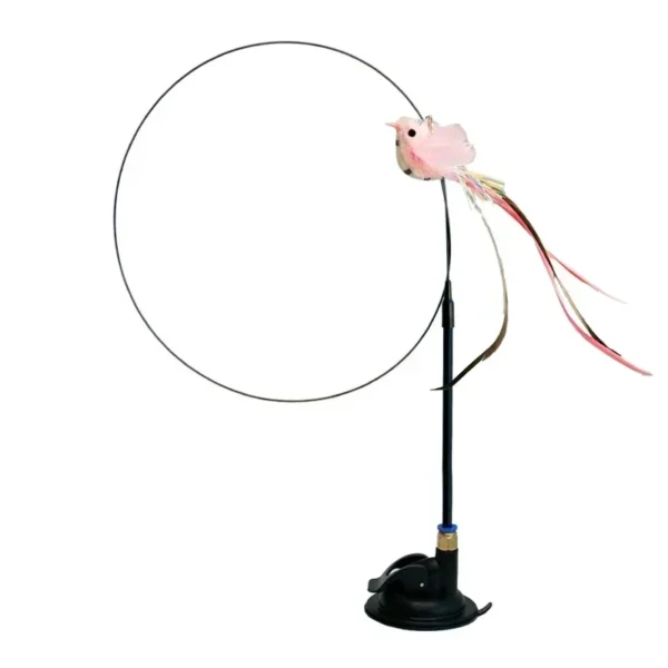 S3b353a5201a749638870e51156d894b87.webp Interactive Cat Feather Toy - Suction Cup Mounted with Replaceable Feathers