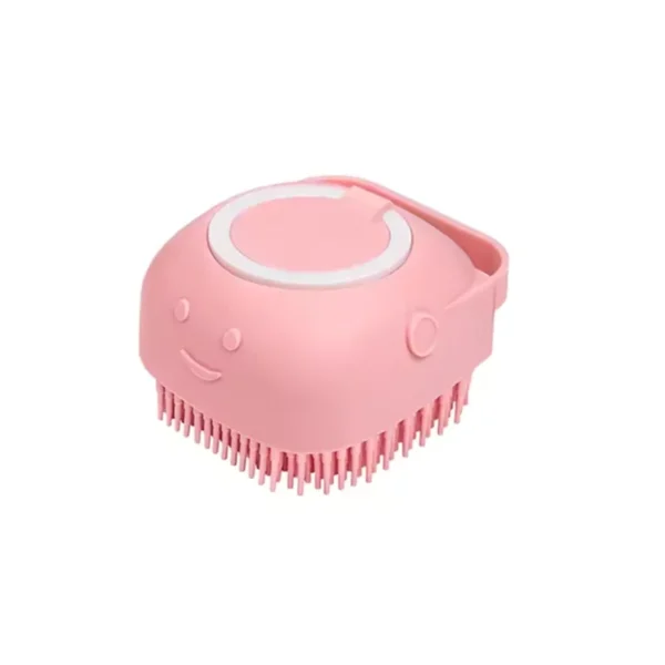 2-in-1 Pet Bath Brush - Silicone Grooming Comb & Shampoo Dispenser