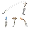 S3d7154a3235749e68c345b1de8402f59a.webp Interactive Cat Feather Toy - Suction Cup Mounted with Replaceable Feathers