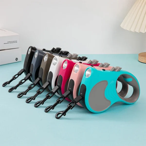 5m Automatic Retractable Dog Leash LED Luminous rechargeable For Medium Large Dogs Cats Retractable Durable Pet Supplies Leash