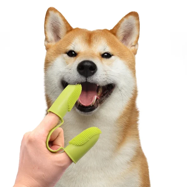 Finger Toothbrush for Pets - Food Grade Silicone Dental Care for Dogs & Cats