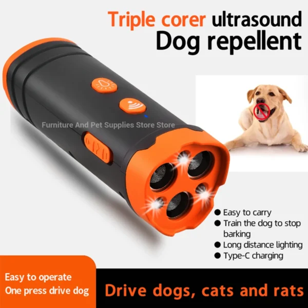 S4061ad3b318b477f84facb57d6eecc352.webp Ultrasonic Dog Training Device - Anti-Bark Deterrent with LED Flashlight