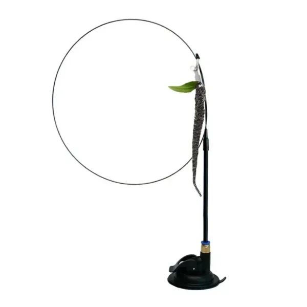 S40886e4d5a164429a6f45ee42c90f5a00.webp Interactive Cat Feather Toy - Suction Cup Mounted with Replaceable Feathers