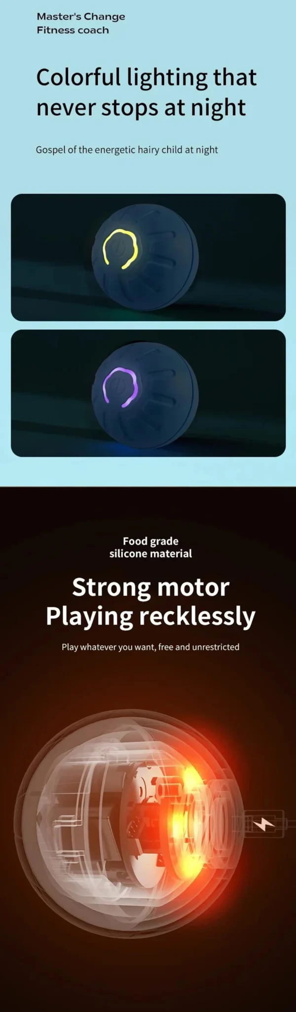 Automatic Moving Dog Ball - Smart Interactive Toy with Random Bouncing