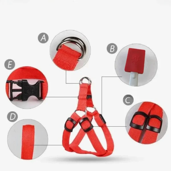S46f1b245197f44bdbd6c76f0a93f2530p.webp LED Glow Dog Harness - Reflective No-Pull Harness with 3 Light Modes