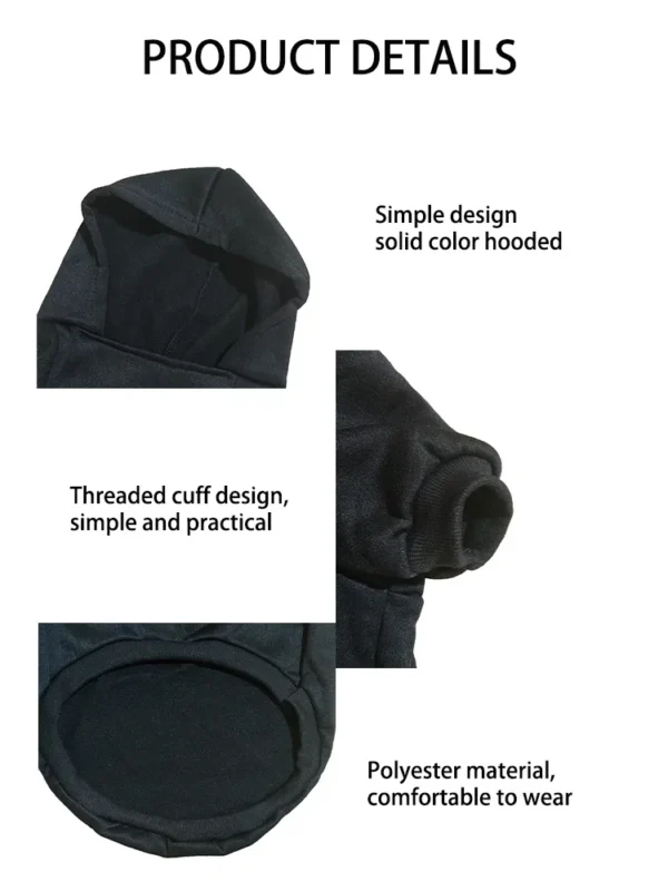 Hooded Pet Jacket - Dog Face Wind Coat Hoodie for Small to Large Dogs