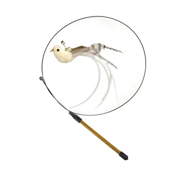 S490a46f492c34b54ad753b5680700dabC.webp Interactive Cat Feather Toy - Suction Cup Mounted with Replaceable Feathers