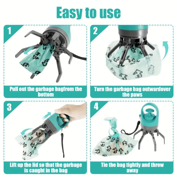S49262f4ac61d49908806a7daae9e6e267.webp Portable Poop Scooper - Handheld Waste Cleaner with Built-in Bag Fecal Dispenser