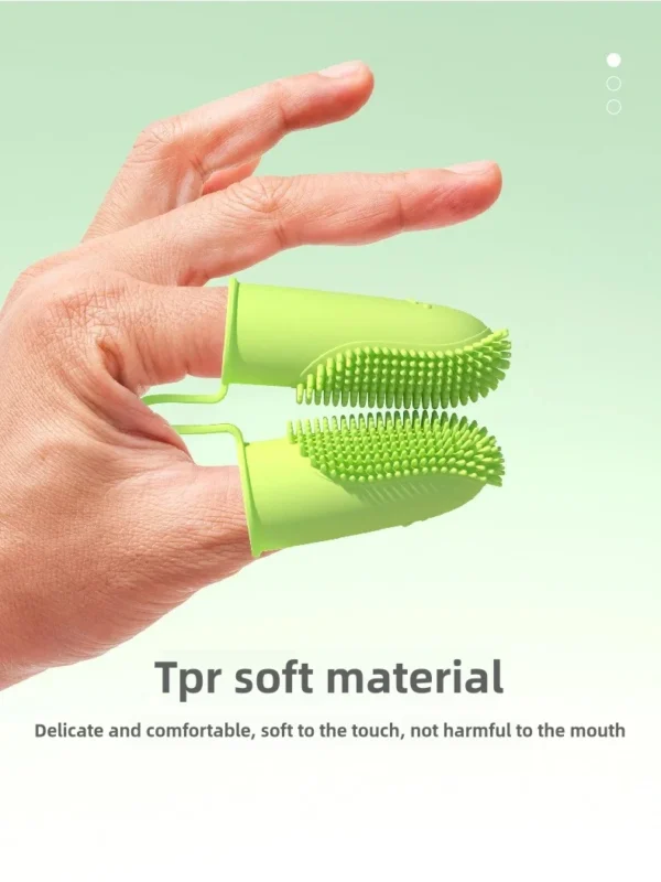 Finger Toothbrush for Pets - Food Grade Silicone Dental Care for Dogs & Cats