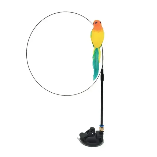 S4f6a0f56386f4263a0497040344f5a01l.webp Interactive Cat Feather Toy - Suction Cup Mounted with Replaceable Feathers