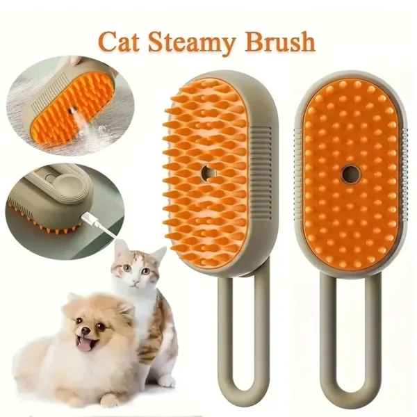 S53b0cb59d784487187bd8cef00764544J.webp USB Rechargeable Pet Grooming Brush - 3-in-1 Steam, Massage & Hair Removal