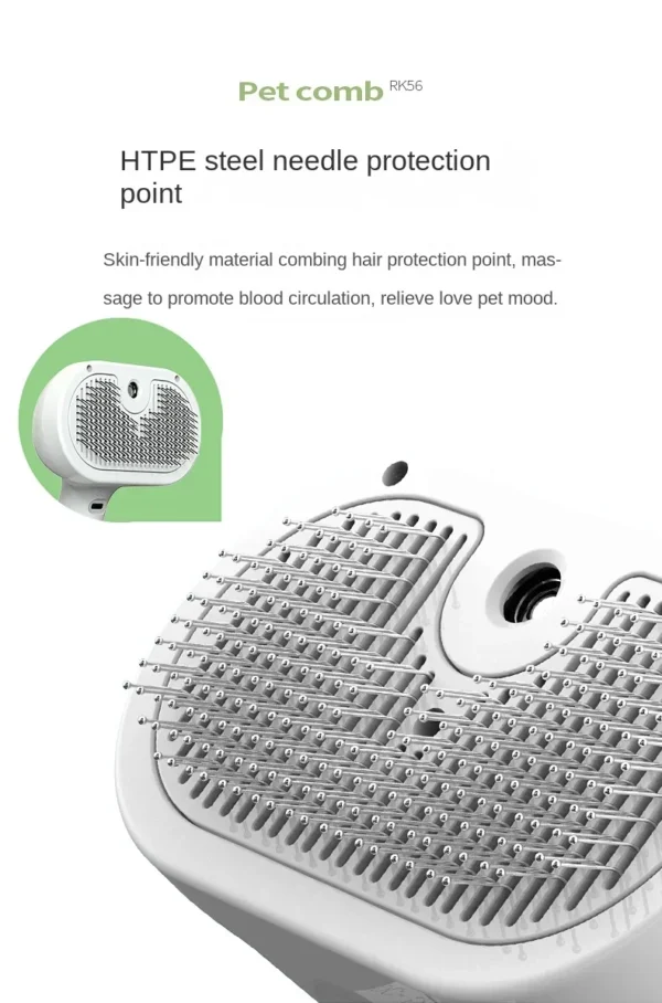 S5538290a8b6f48c1836a2fd1569a9cbf6.webp Electric Steamer Brush - 3-in-1 Dog Grooming with Hydration Spray