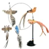 S58ab9fcfa7244374bdc8a67db15445e8c.webp Interactive Cat Feather Toy - Suction Cup Mounted with Replaceable Feathers