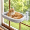 S5a1cc2e2cf4d4c2799496f100d6bbacen.webp Detachable Cat Desk Hammock No-punching Strong Load-bearing Window Cat Hammock Stable Comfortable Pet Hanging Bed Balcony