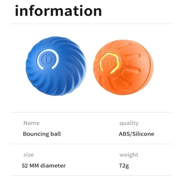 Automatic Moving Dog Ball - Smart Interactive Toy with Random Bouncing
