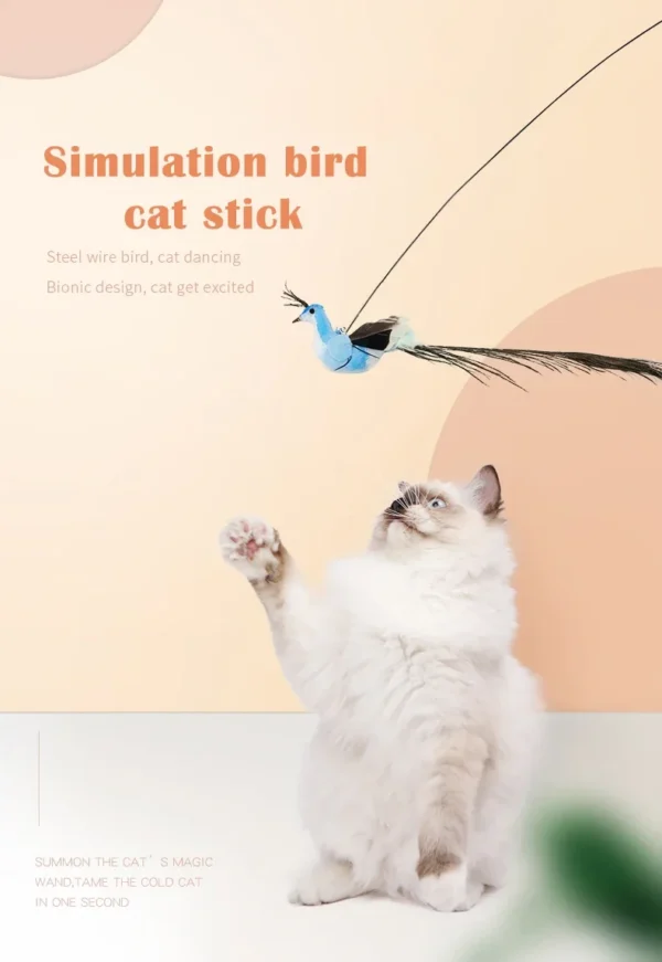S5e55a0e3aa384a05b9a92ca60cd20af1x.webp Interactive Cat Feather Toy - Suction Cup Mounted with Replaceable Feathers
