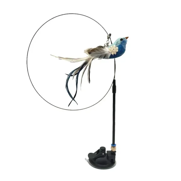 S6023fb2944db4cd0818da7f18e107033r.webp Interactive Cat Feather Toy - Suction Cup Mounted with Replaceable Feathers