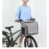 Dog or Cat Bike Basket Expandable Soft Sided Pet Carrier Backpack with 4 Open Doors Foldable Dog Bike Carrier