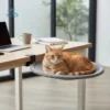 S66cf91538595416cb6fa874c1a6169e0b.webp Detachable Cat Desk Hammock No-punching Strong Load-bearing Window Cat Hammock Stable Comfortable Pet Hanging Bed Balcony