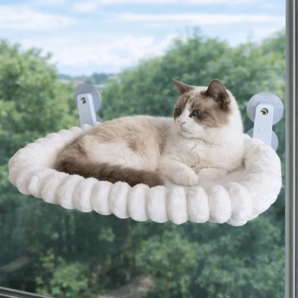 S691c17e2e50c47ecab491dd0d3b5713aP.webp Detachable Cat Desk Hammock No-punching Strong Load-bearing Window Cat Hammock Stable Comfortable Pet Hanging Bed Balcony