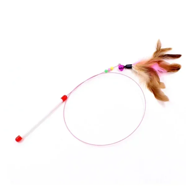 S69b46e44c2d14f5c88e694405af33684d.webp Interactive Cat Feather Toy - Suction Cup Mounted with Replaceable Feathers
