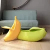 Banana Cat Bed - Cute Fruit-Shaped Pet Bed with Thick Cushion