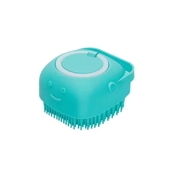 2-in-1 Pet Bath Brush - Silicone Grooming Comb & Shampoo Dispenser