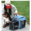 Dog or Cat Bike Basket Expandable Soft Sided Pet Carrier Backpack with 4 Open Doors Foldable Dog Bike Carrier